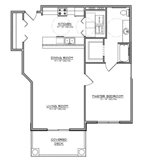a floor plan of a home with a bedroom and a living room